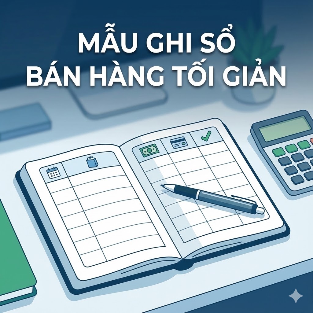 Mẫu ghi sổ bán hàng tối giản