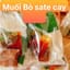 Bánh tráng muối bò sate cay