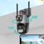 Camera icsee wifi 2 mắt, ngoài trời, full màu đêm, theo dõi chuyển động.