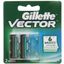 Bộ 2 cái lưỡi dao cạo râu 2 lưỡi Gillette Vector