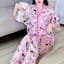 Pijama cộc cổ V lụa xước Bigsize