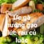 Ức gà mướng rau luôc