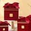 hộp gấm nhung đỏ vuông 10.2 x10.2x11cm