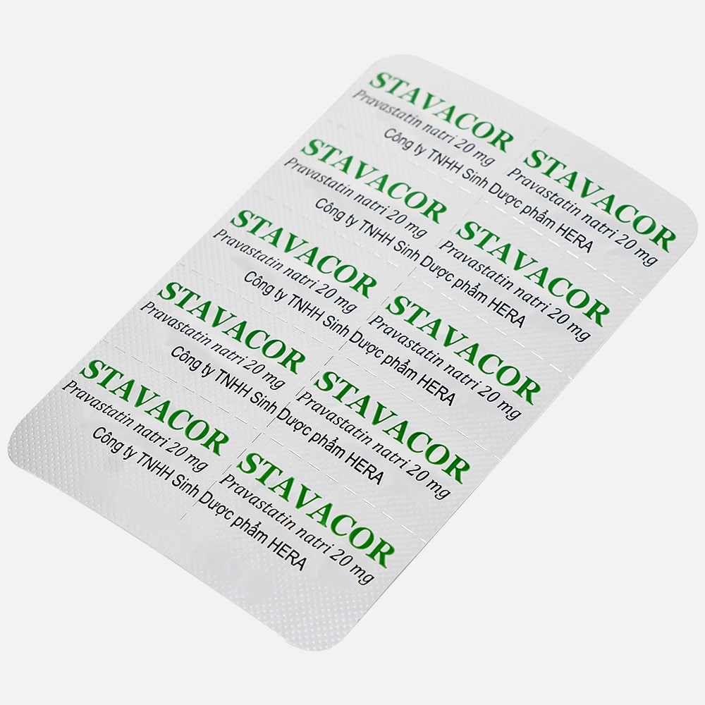 Thuốc Stavacor 20mg Herabiopharm điều trị tăng cholesterol máu (3 vỉ x 10 viên)