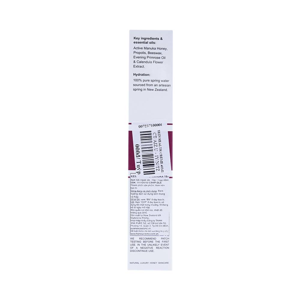 Kem 18+ Active Manuka Honey And Propolis Skin Health Crème dưỡng ẩm, giảm kích ứng da, viêm da (40ml)