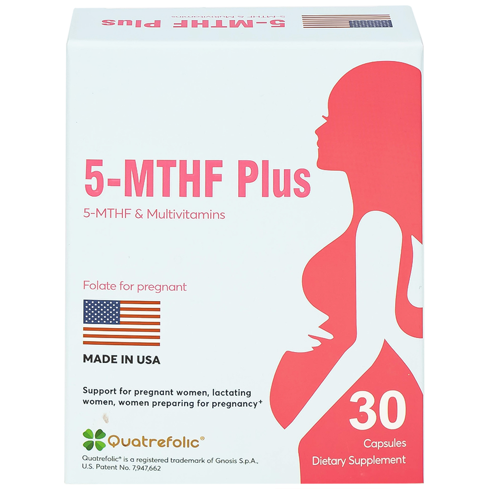 Viên bổ sung 5-MTHF, vitamin, khoáng chất cho phụ nữ mang thai 5-MTHF Plus (3 vỉ x 10 viên)