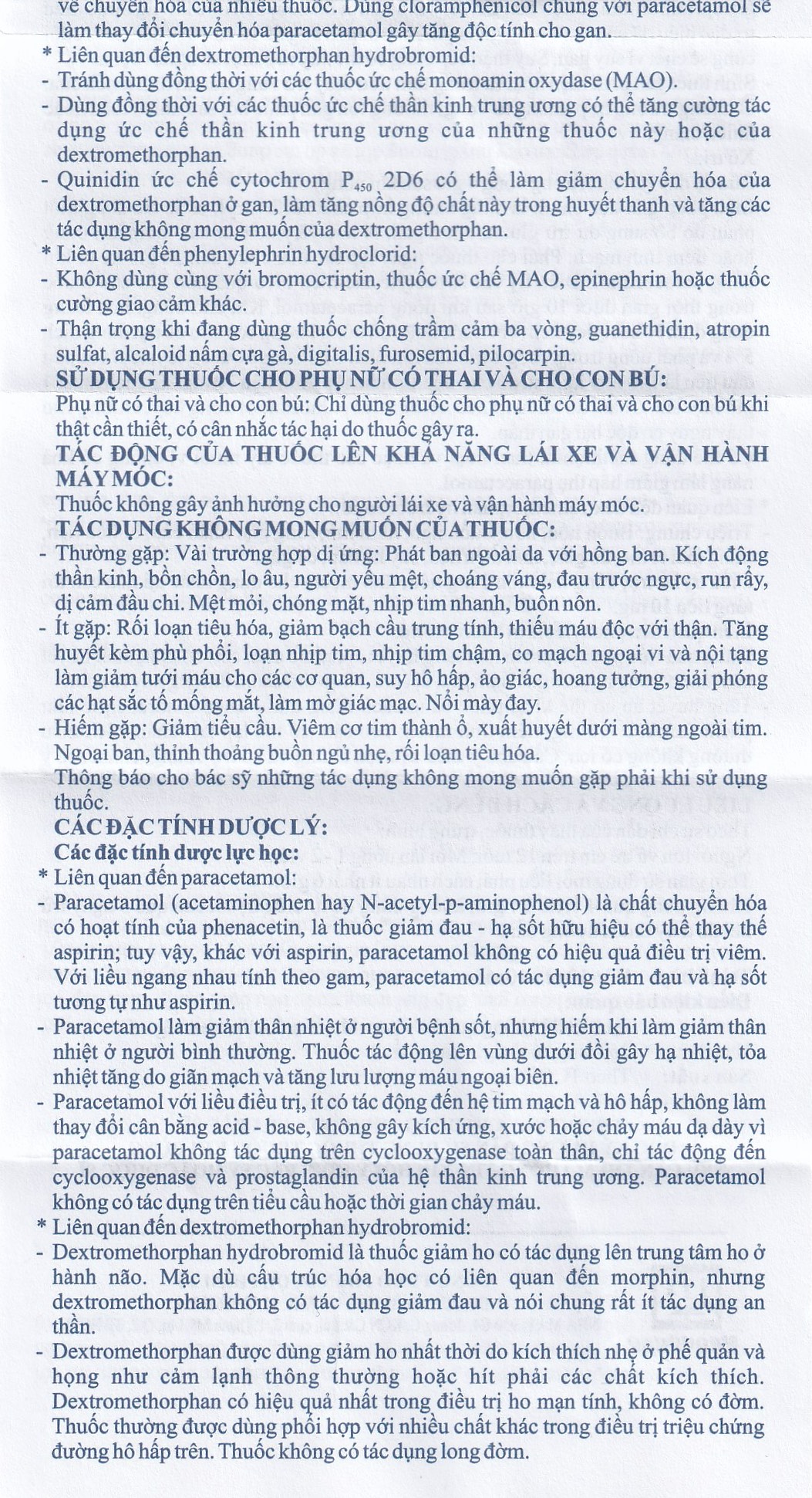 Thuốc Acemol Plus Nadyphar điều trị các triệu chứng của cảm cúm và cảm lạnh cho người lớn và trẻ em trên 12 tuổi (10 vỉ x 10 viên)