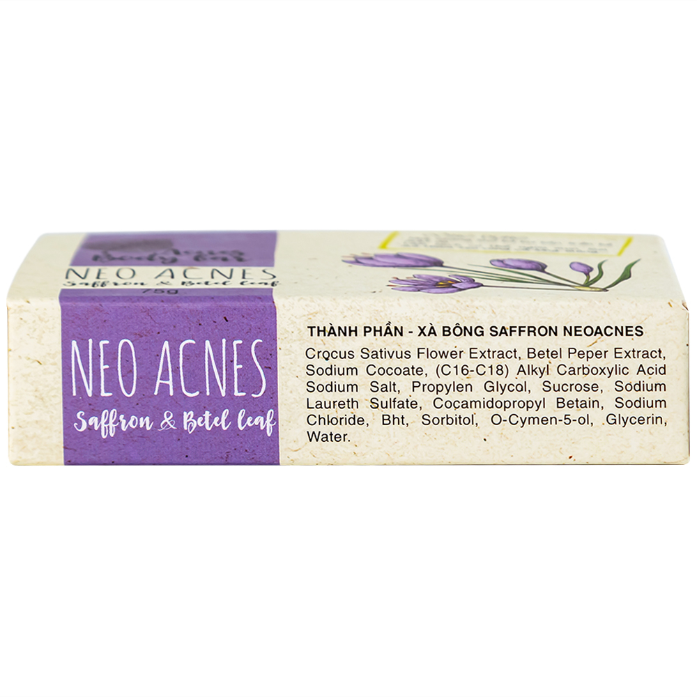 Xà phòng Acnes Body Bar Saffron And Betel Leaf làm sạch da, ngừa mụn, mờ thâm (75g)