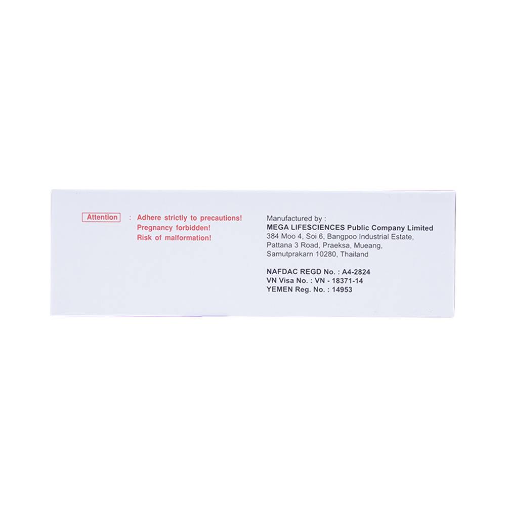 Thuốc Acnotin 20mg MEGA We care điều trị mụn trứng cá nặng (3 vỉ x 10 viên)