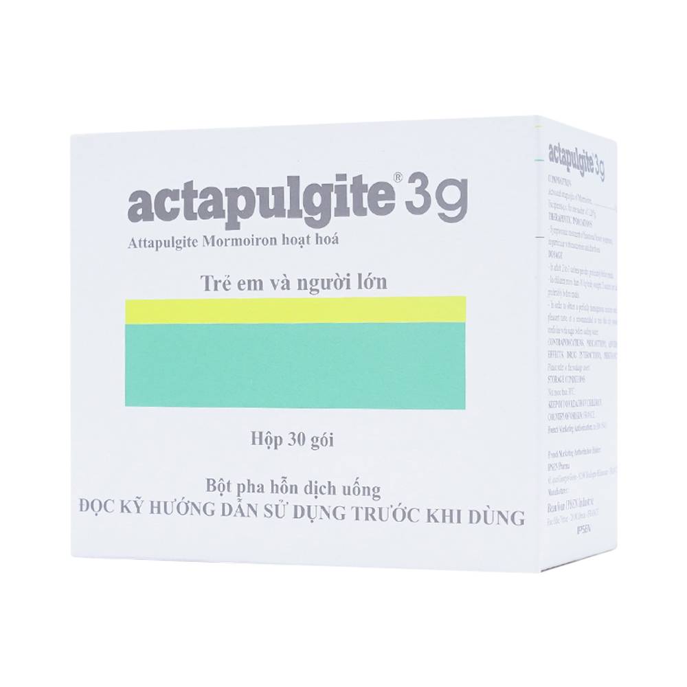 Bột pha dung dịch uống Actapulgite 3g Beaufour Ipsen điều trị tiêu chảy và chướng bụng (30 gói)
