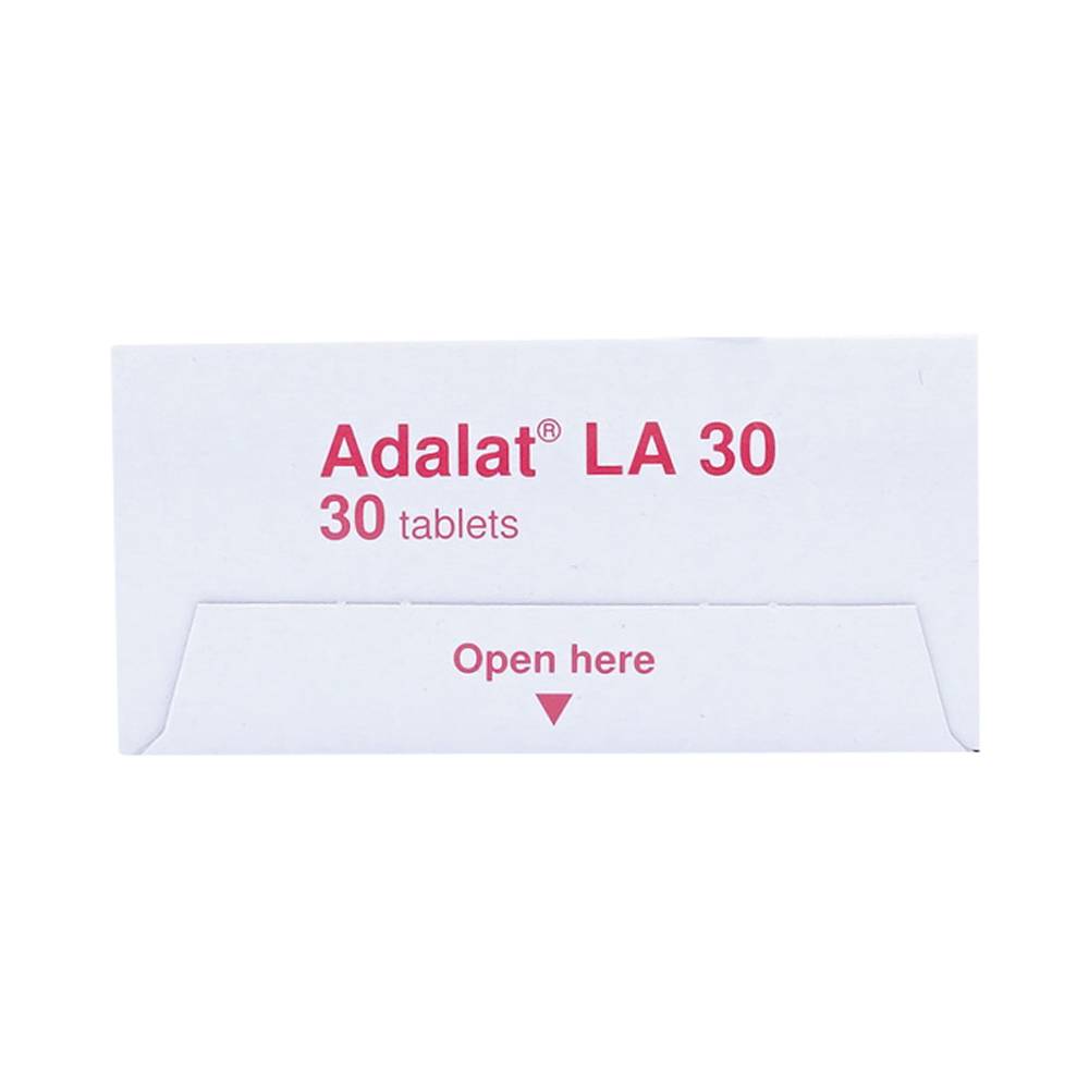 Thuốc Adalat LA 30 Bayer điều trị tăng huyết áp, dự phòng cơn đau thắt ngực ổn định mạn tính (3 vỉ x 10 viên)
