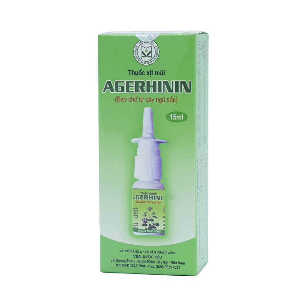 Thuốc xịt mũi Agerhinin điều trị viêm mũi nhiễm trùng, viêm mũi, viêm xoang dị ứng (15ml)