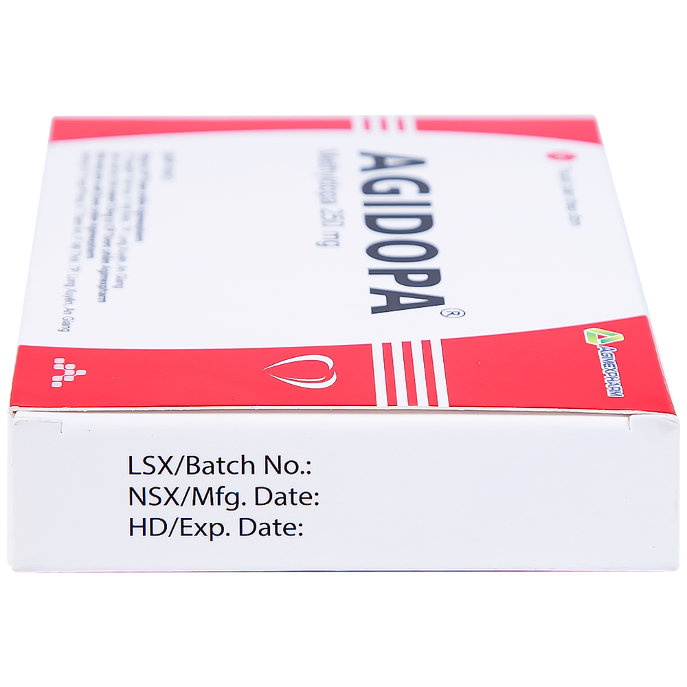 Thuốc Agidopa Agimexpharm điều trị tăng huyết áp (2 vỉ x 10 viên)