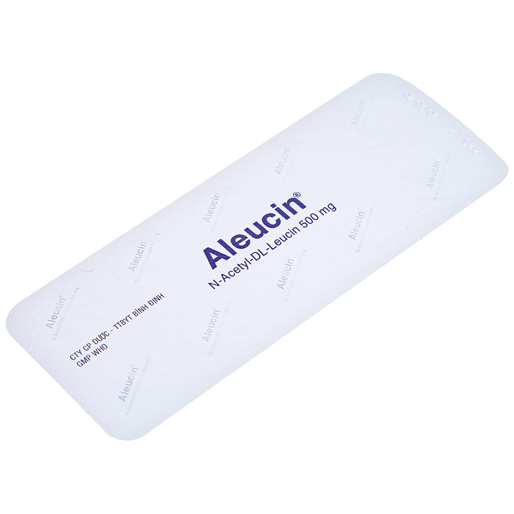Thuốc Aleucin 500mg Bidiphar điều trị các cơn chóng mặt (3 vỉ x 10 viên)