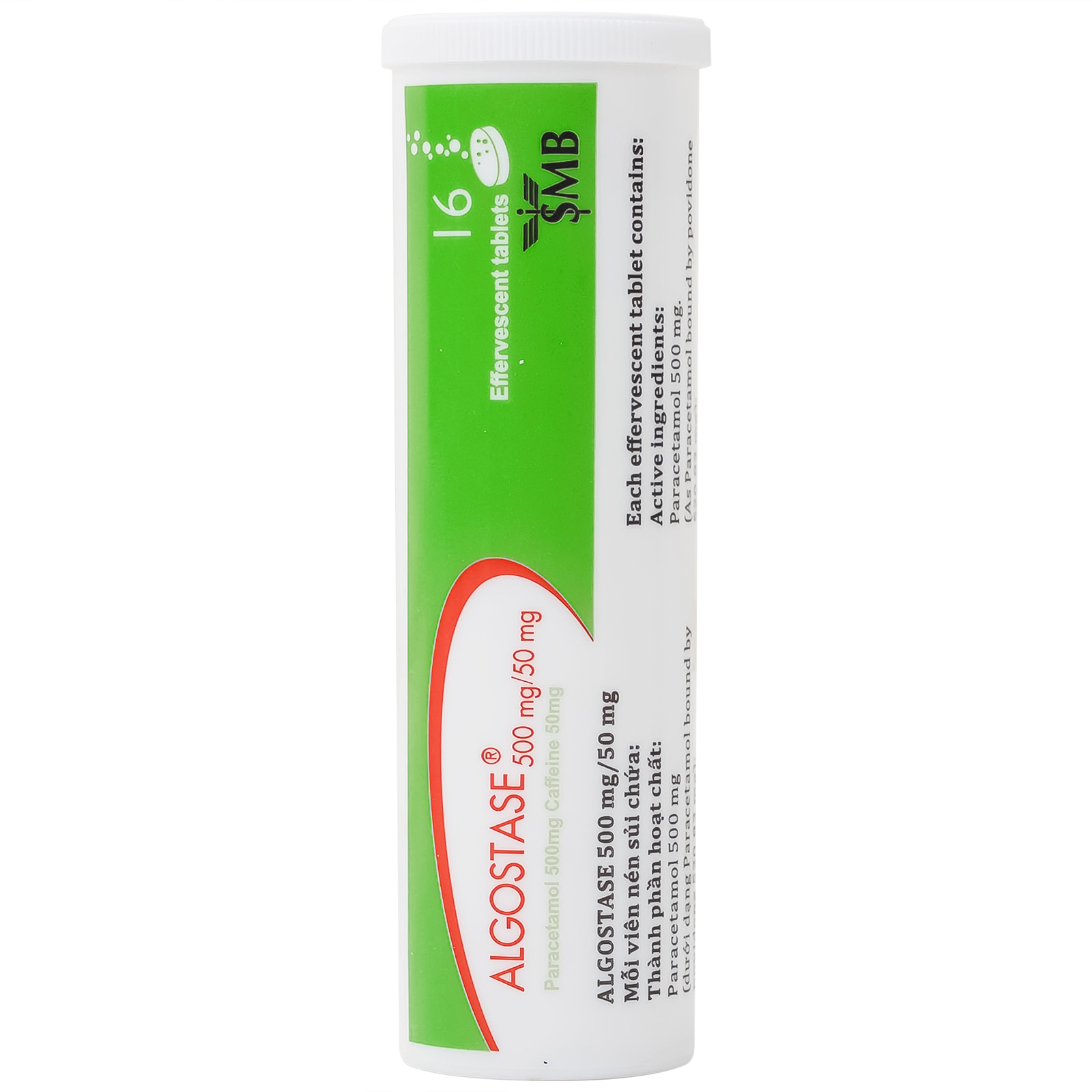 Thuốc Algostase 500mg/50mg SMB điều trị đau nhẹ đến vừa và hạ sốt (16 viên)