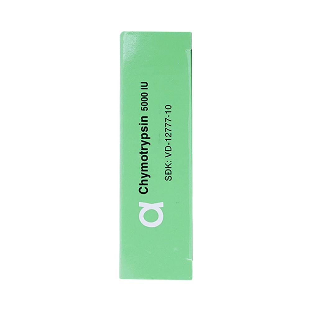 Bột đông khô pha tiêm AlphaChymotripsin 5000IU Bidiphar điều trị phù nề sau chấn thương, phẩu thuật (3 lọ bột x 3 ống dung môi)