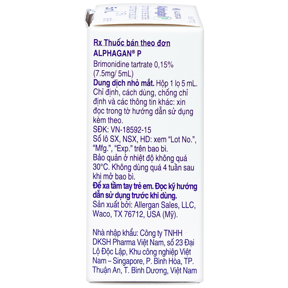 Thuốc nhỏ mắt Alphagan P Allergan điều trị tăng nhãn áp (5ml)