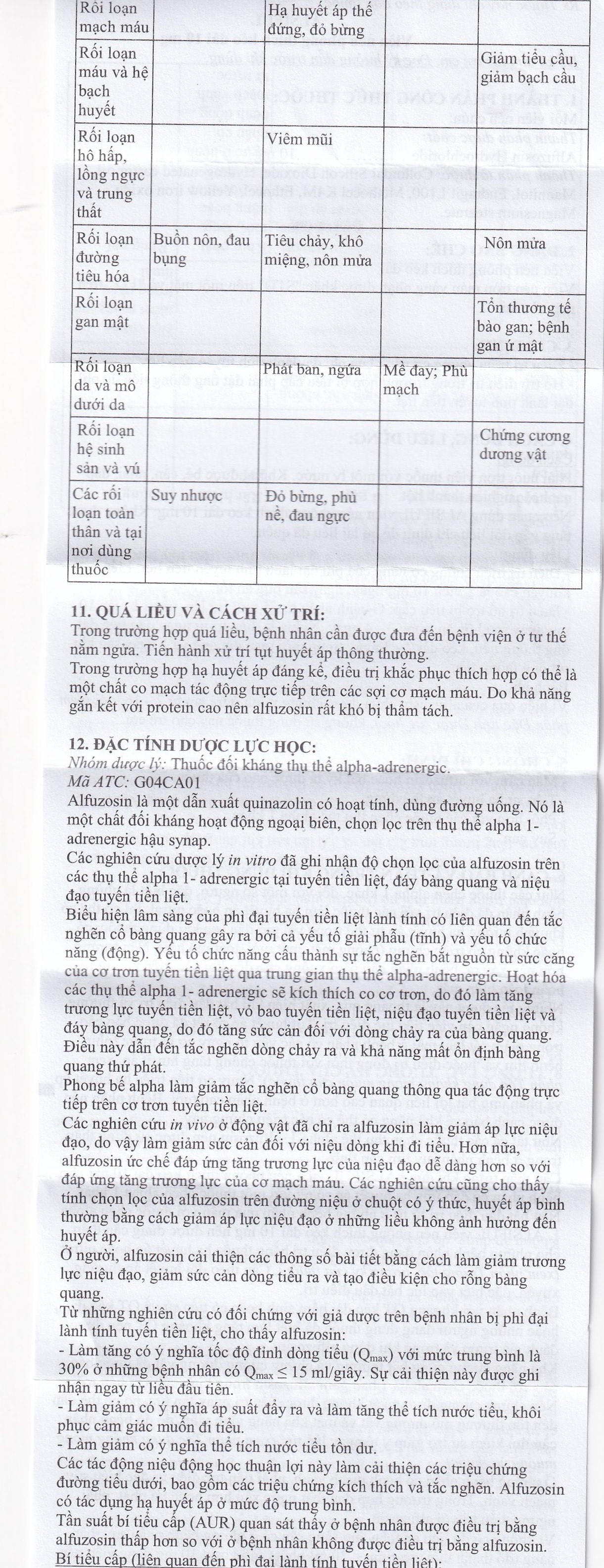 Thuốc Alsiful S.R 10mg Standard điều trị phì đại lành tính tuyến tiền liệt (3 vỉ x 10 viên)