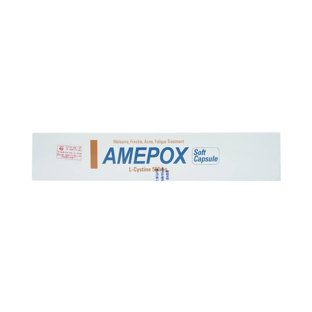 Thuốc Amepox 500mg DongKoo điều trị sạm da do tàn nhang, nám da (20 vỉ x 5 viên)