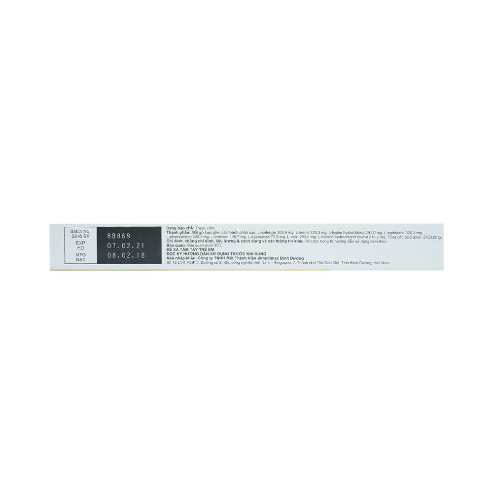 Thuốc bột Amiyu Granules 2.5g EA Pharma cung cấp các acid amin trong suy thận mạn tính (30 gói x 2,5g)