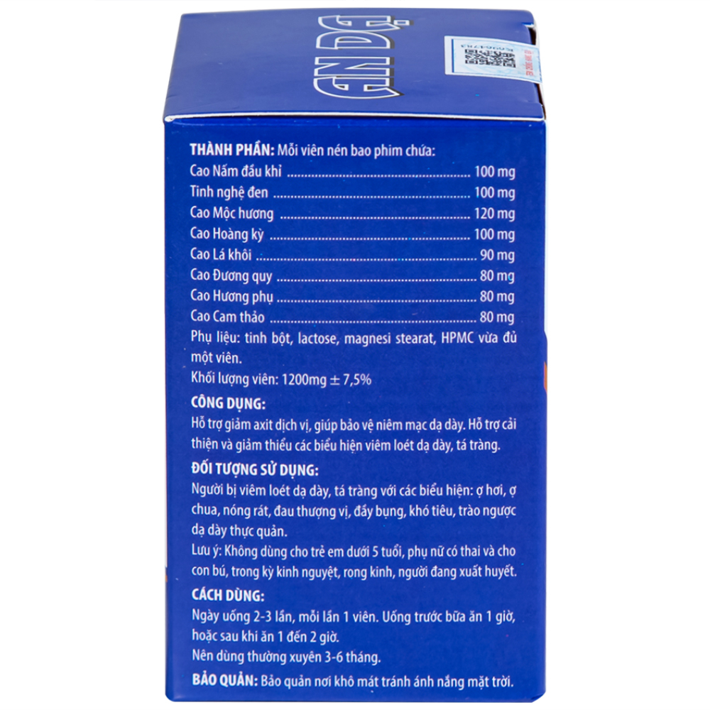 Viên uống hỗ trợ giảm axit dịch vị, giảm viêm loét dạ dày, tá tràng An Dạ Kingphar (60 viên)