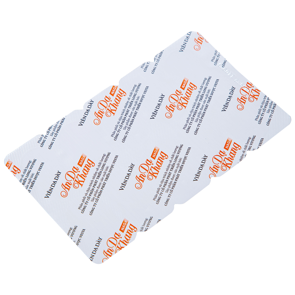 Viên uống giúp giảm viêm loét dạ dày, tá tràng An Dạ Khang Naga Vesta (3 vỉ x 10 viên)