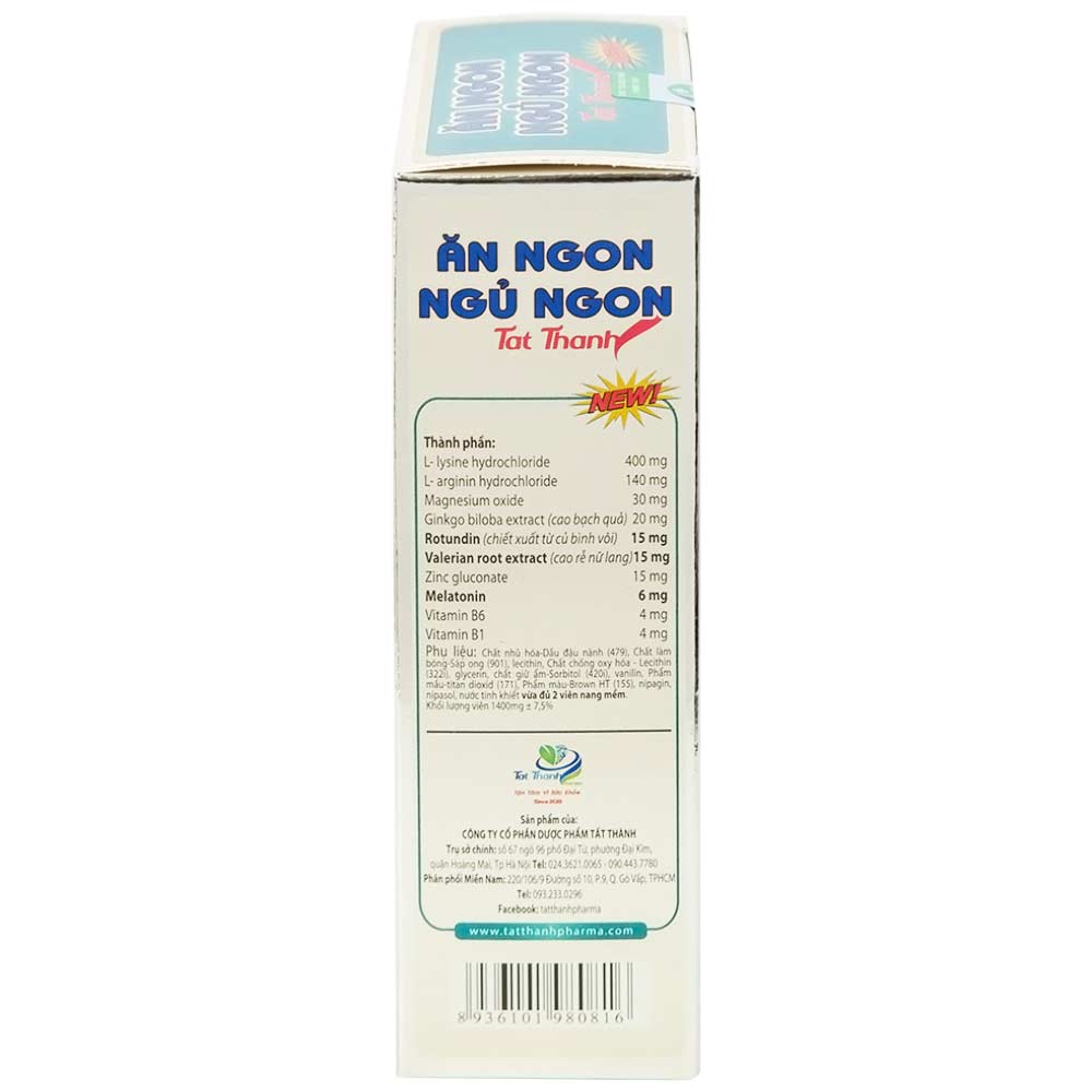 Viên uống hỗ trợ ăn ngon ngủ ngon Ăn Ngon Ngủ Ngon Tat Thanh (30 viên)