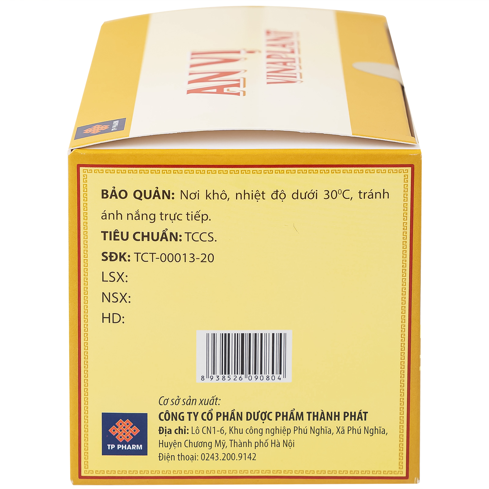 Thuốc An Vị Vinaplant TP Pharm điều trị viêm loét dạ dày - tá tràng (30 gói x 2g)