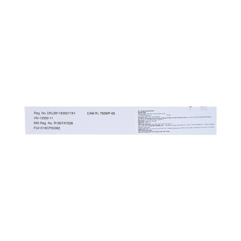 Thuốc Angioten 50mg Kalbe điều trị tăng huyết áp (3 vỉ x 10 viên)