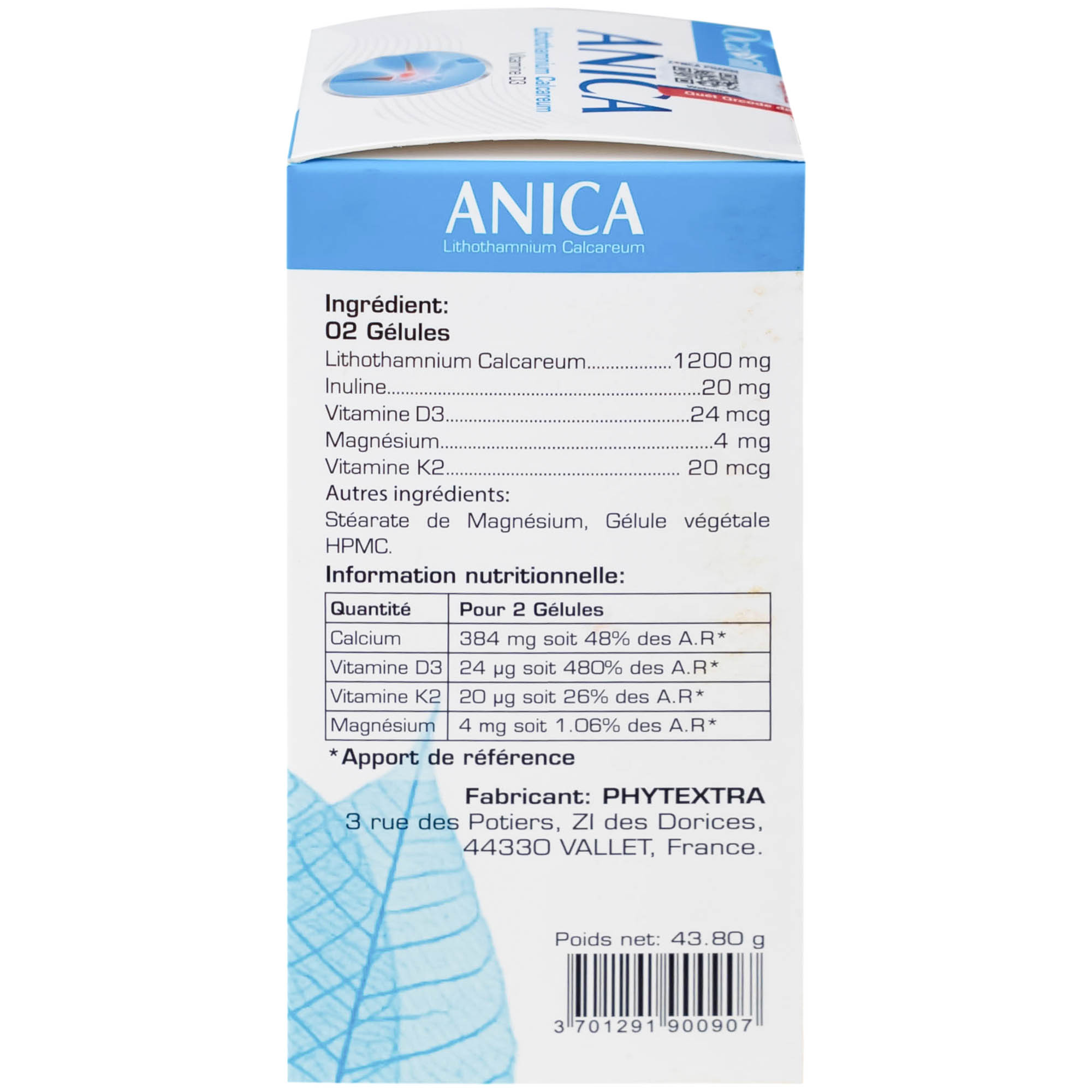 Viên uống bổ sung Canxi và Vitamin D3, K2, giúp xương răng chắc khỏe Anica Ocavill (60 viên)