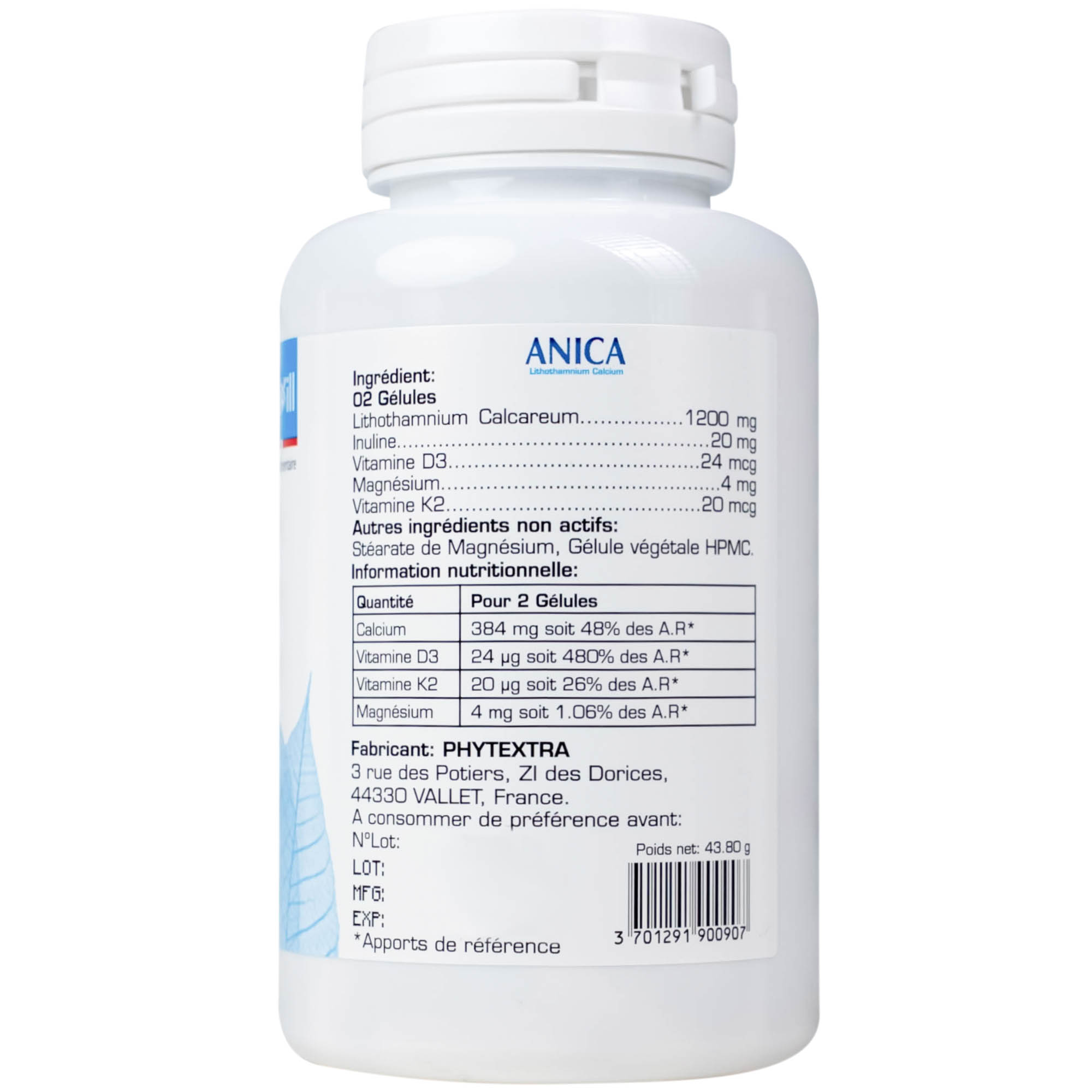 Viên uống bổ sung Canxi và Vitamin D3, K2, giúp xương răng chắc khỏe Anica Ocavill (60 viên)