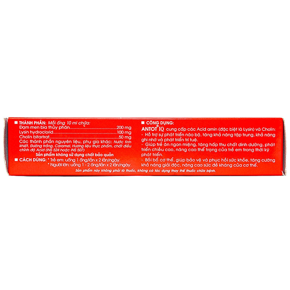 Dung dịch giúp trẻ ăn ngon miệng Antot IQ Traphaco (20 ống)