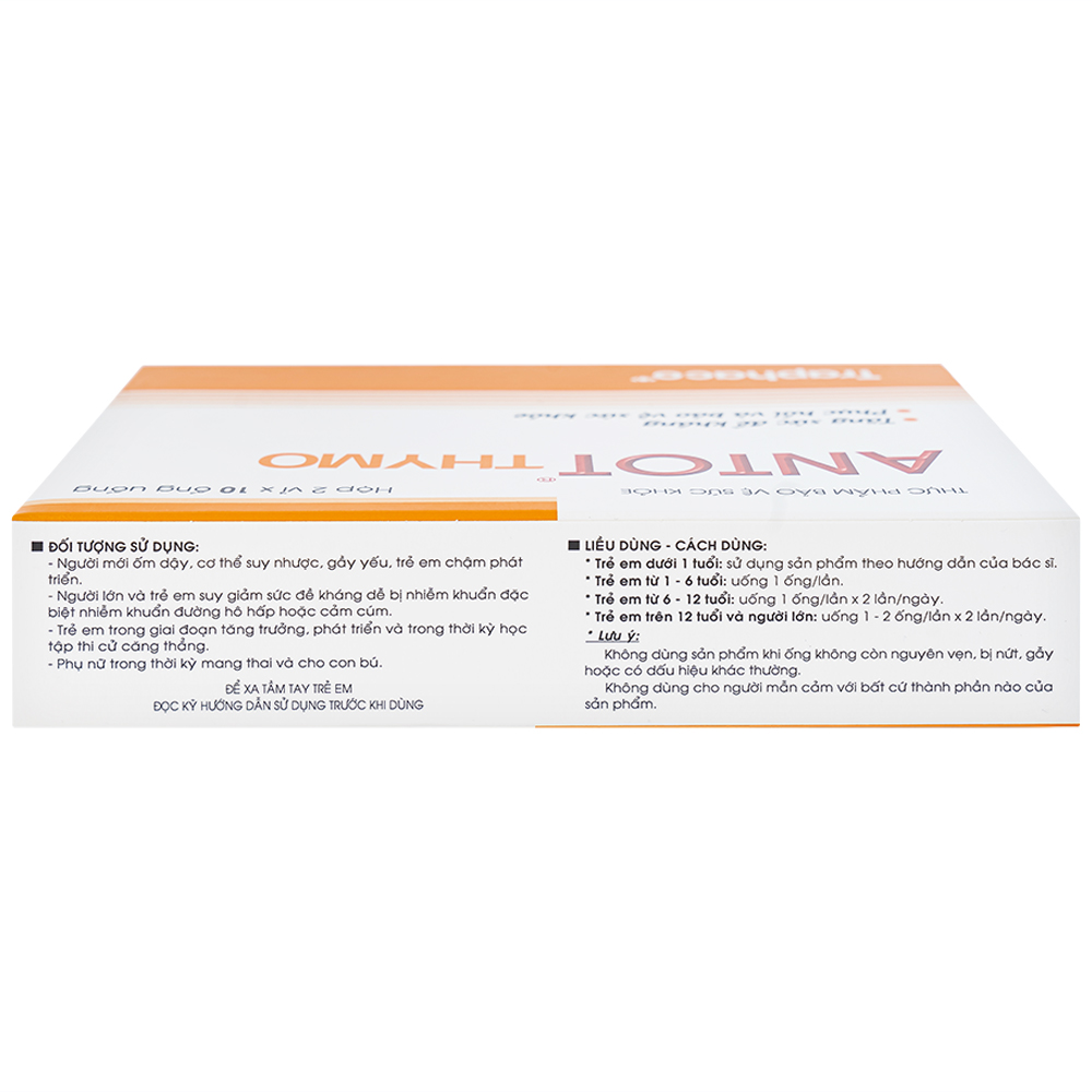 Dung dịch giúp ăn ngon miệng Antot Thymo Traphaco (2 vỉ x 10 ống)