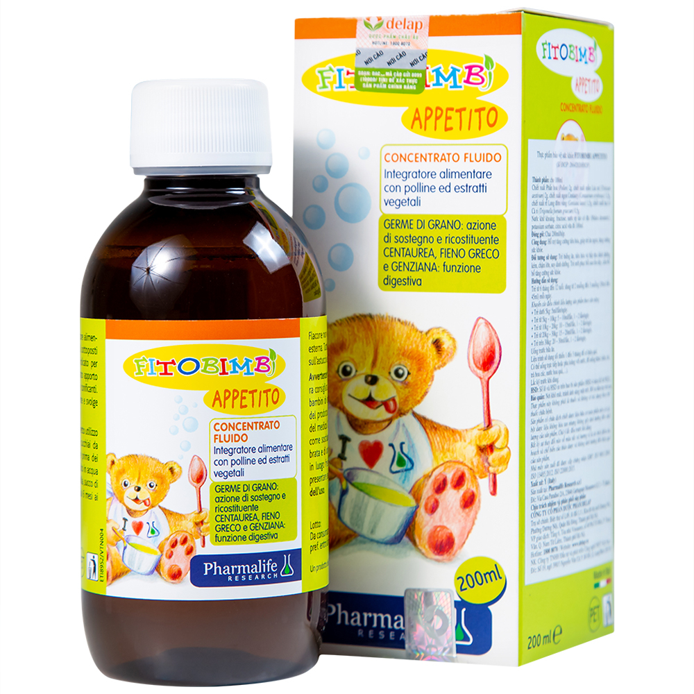 Siro hỗ trợ giúp trẻ ăn ngon Fitobimbi Appetito (200ml)