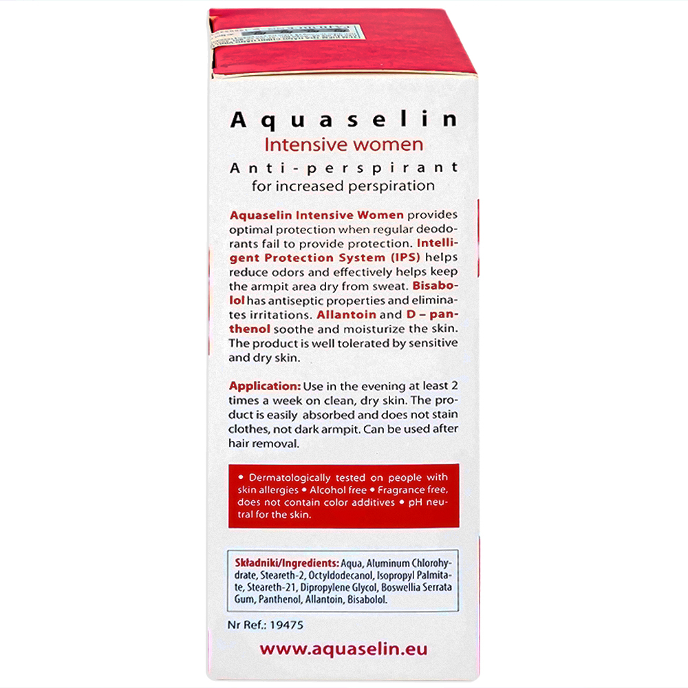 Lăn khử mùi giảm tiết mồ hôi cho nữ Aquaselin Intensive Women 50ml