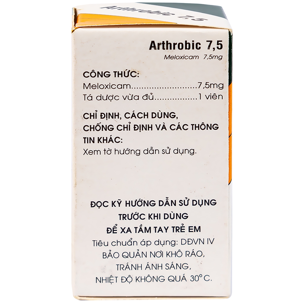 Thuốc Arthrobic 7.5 Mekophar điều trị viêm đau xương khớp, viêm khớp dạng thấp (50 viên)