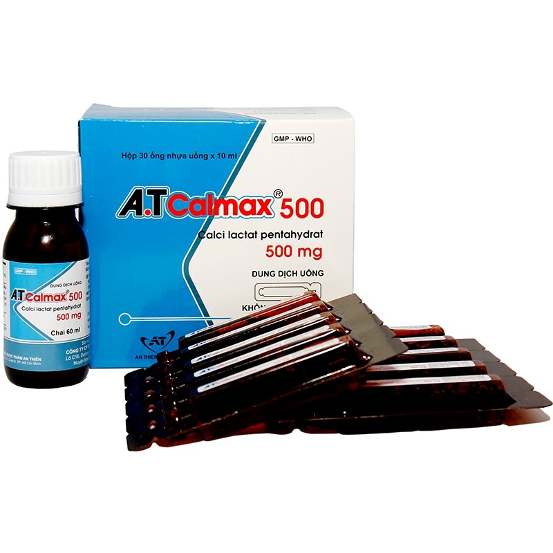 Dung dịch uống A.T Calmax 500 An Thiên bổ sung canxi (30 ống x 10ml)