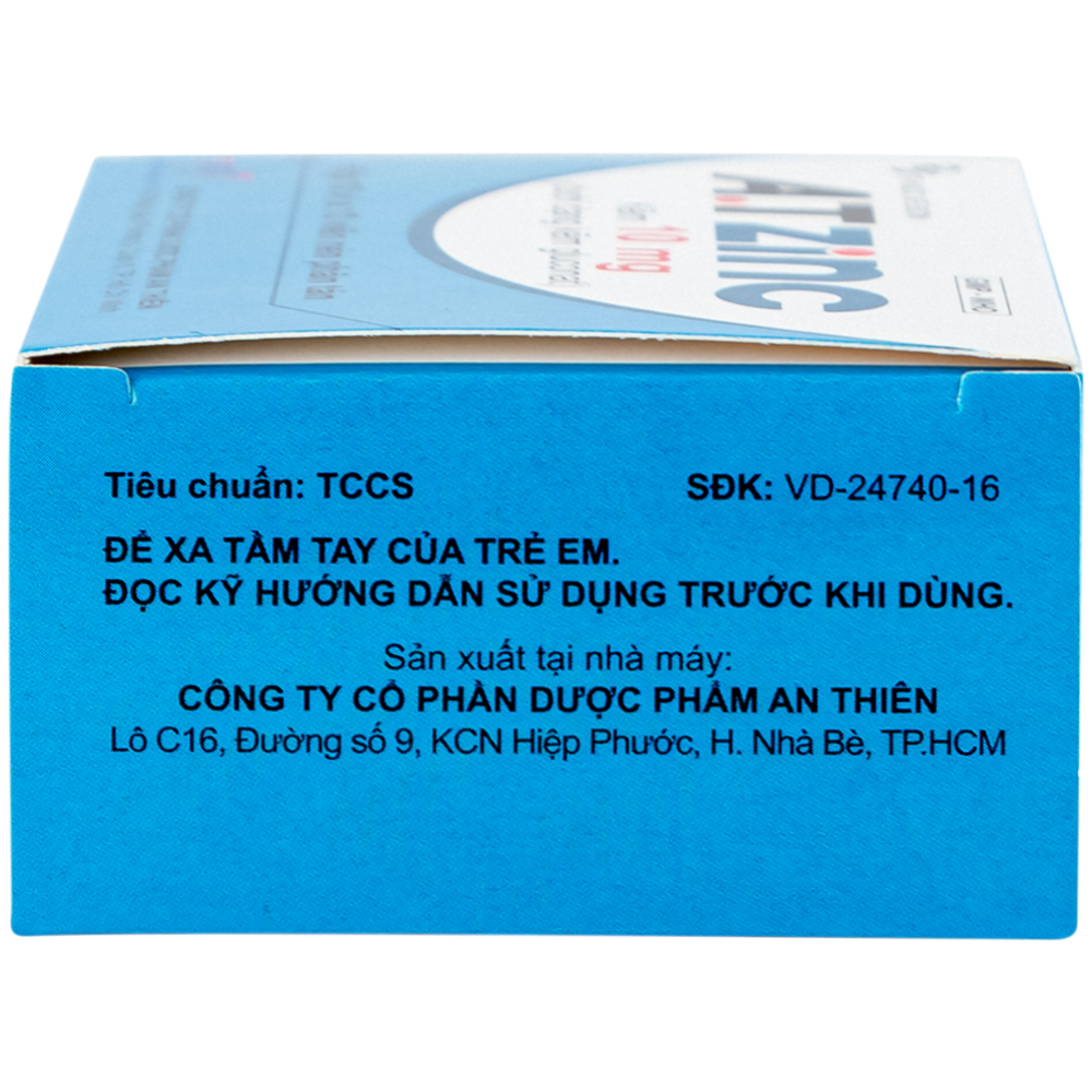 Thuốc A.T Zinc 10mg An Thiên điều trị tiêu chảy kéo dài (10 vỉ x 10 viên)