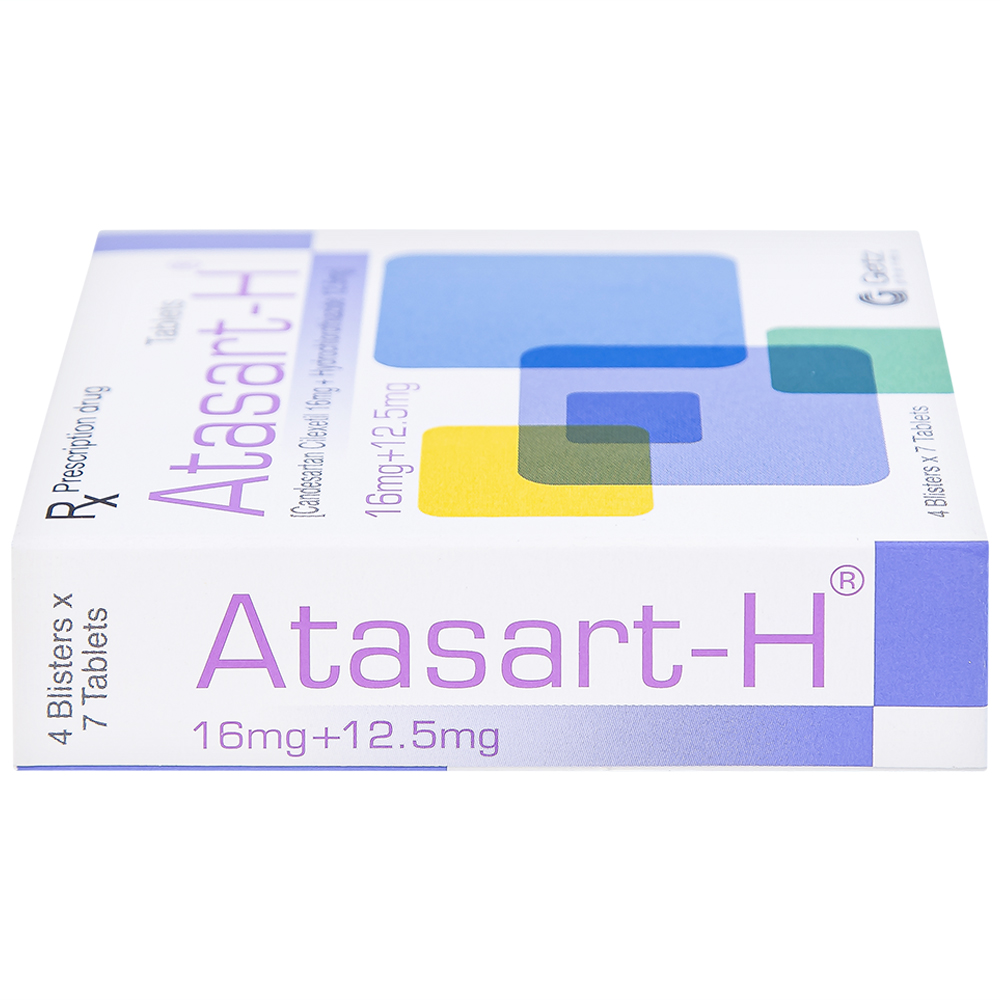 Thuốc Atasart-H 16mg/12.5mg Getz điều trị tăng huyết áp (4 vỉ x 7 viên)