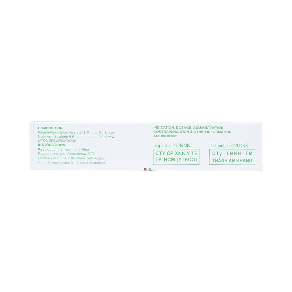 Thuốc mỡ Atcobeta-N 0,1% Atco điều trị viêm da, chàm dị ứng (15g)