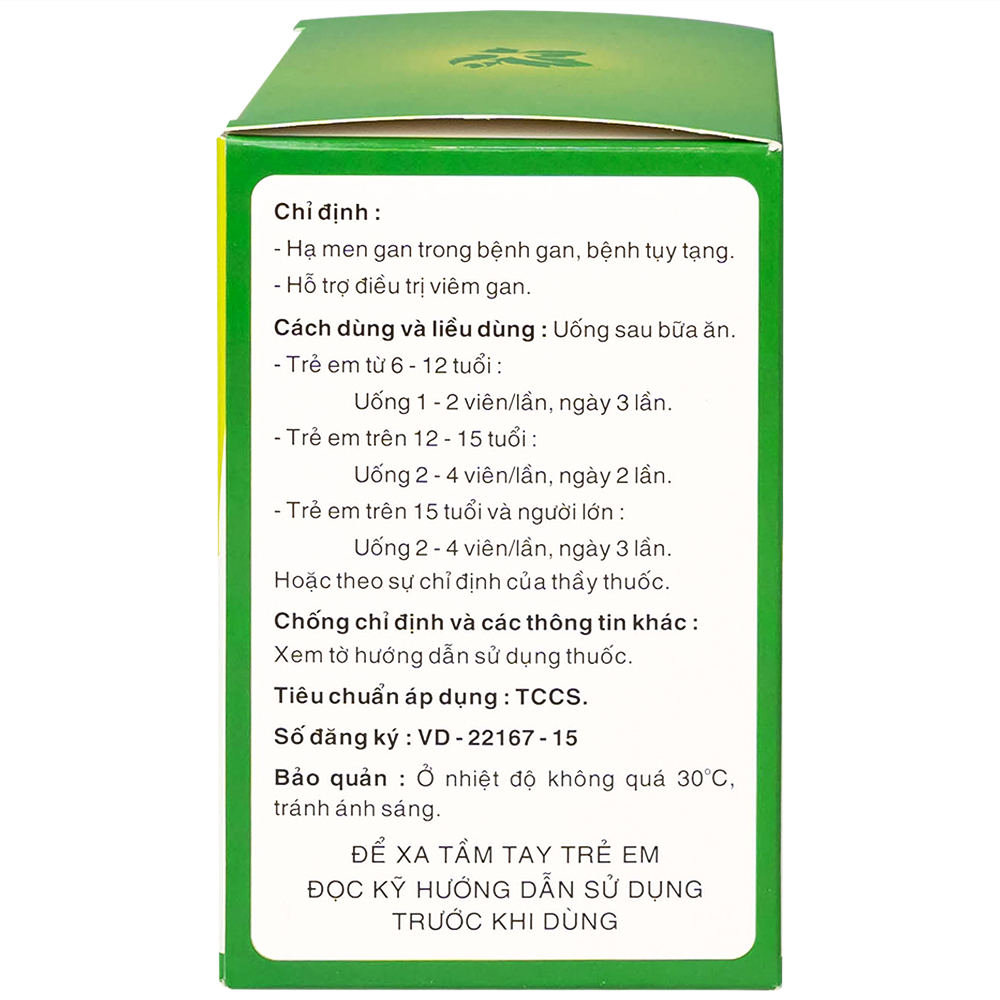 Thuốc Atiliver Diệp Hạ Châu Khang Minh hỗ trợ điều trị viêm gan, tăng men gan (10 vỉ x 10 viên)