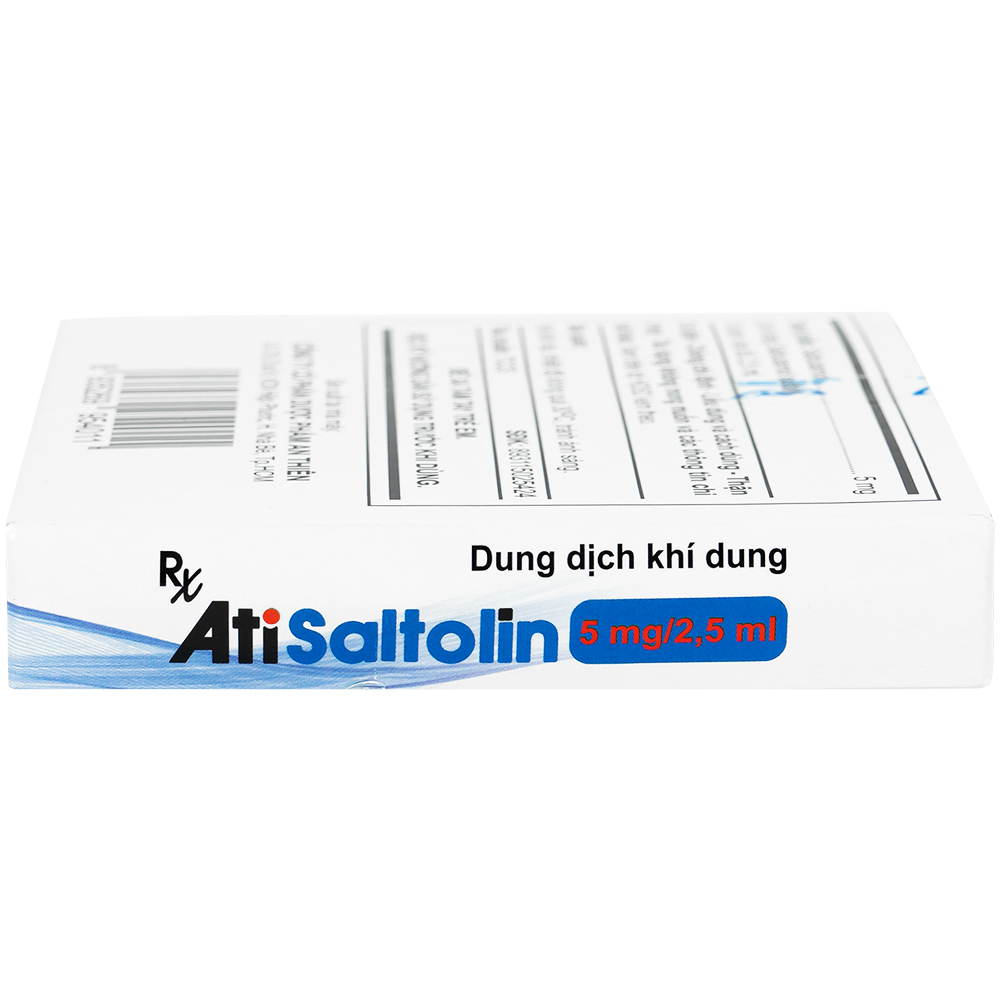 Dung dịch khí dung AtiSaltolin 5mg/2,5ml An Thiên điều trị chứng co thắt phế quản (1 vỉ x 5 ống)