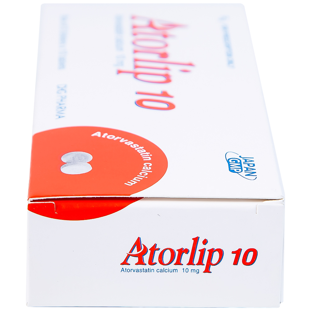 Thuốc Atorlip 10mg DHG điều trị tăng cholesterol toàn phần, tăng LDL-cholesterol (3 vỉ x 10 viên)
