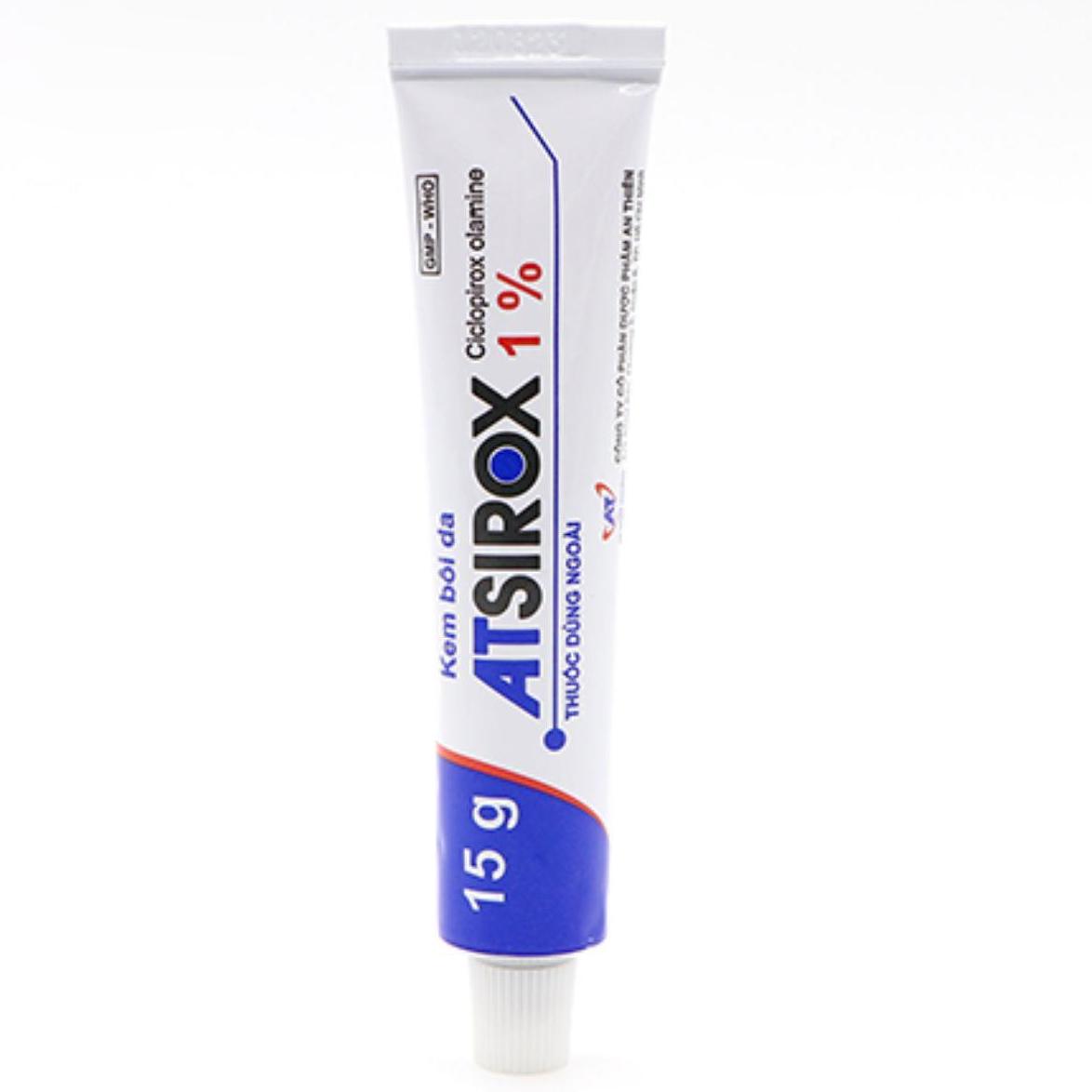 Kem bôi da Atsirox 1% An Thiên điều trị các bệnh nhiễm nấm (15g)