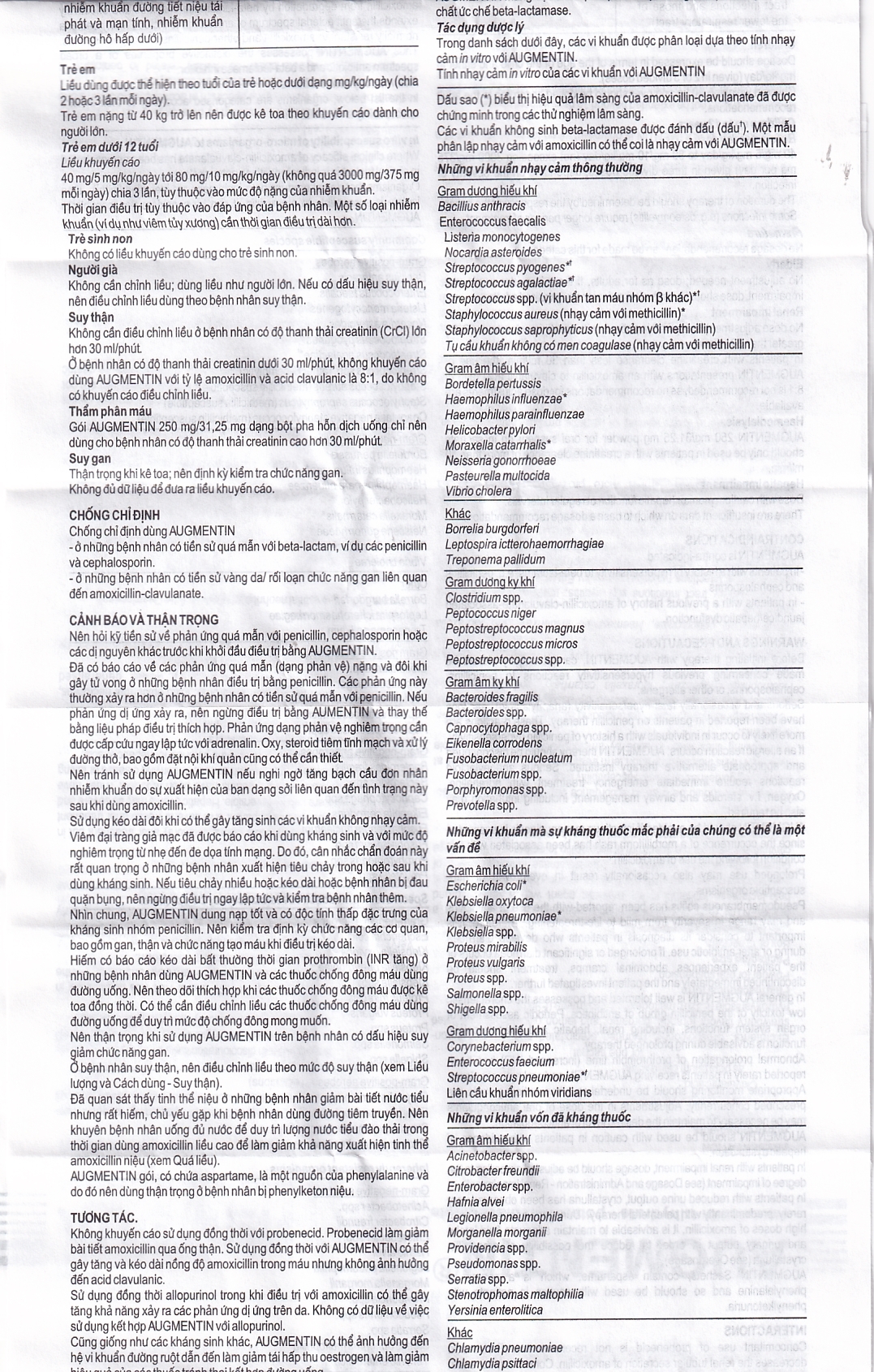 Bột Augmentin 250mg/31.25mg GSK điều trị nhiễm khuẩn (12 gói)