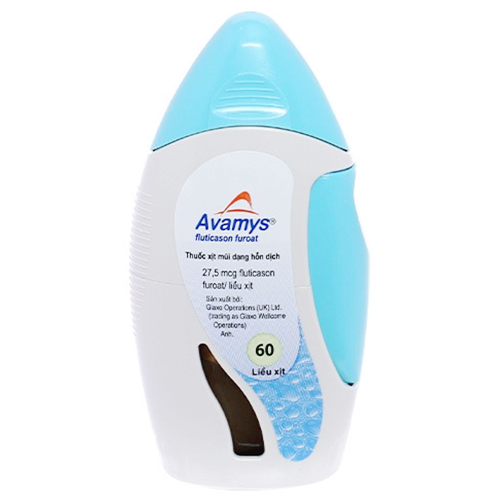 Thuốc xịt mũi Avamys 27.5mcg GSK điều trị chảy nước mũi, xung huyết mũi (60 liều xịt)