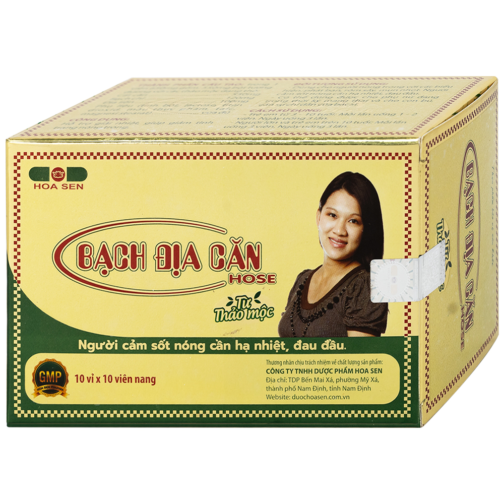 Viên hỗ trợ giải nhiệt Bạch Địa Căn Hose Hoa Sen (10 vỉ x 10 viên)