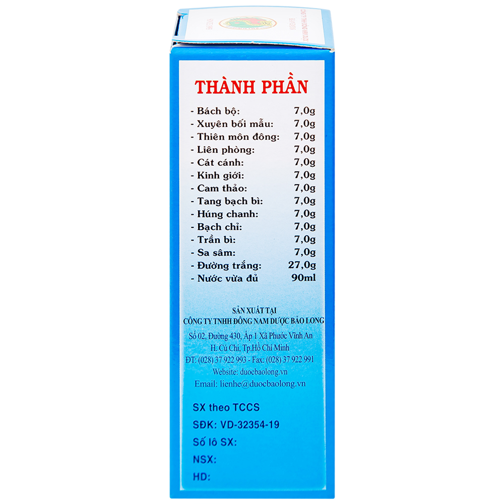 Cao lỏng Bạch Long Thủy điều trị ho, hen suyễn (90ml)