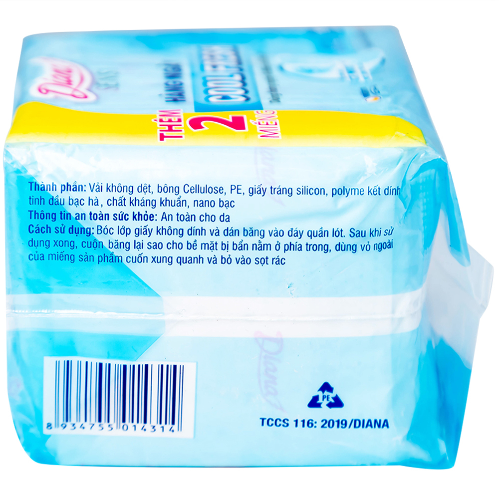 Băng vệ sinh hàng ngày Diana Sensi Cool Fresh Unicharm (20 miếng)