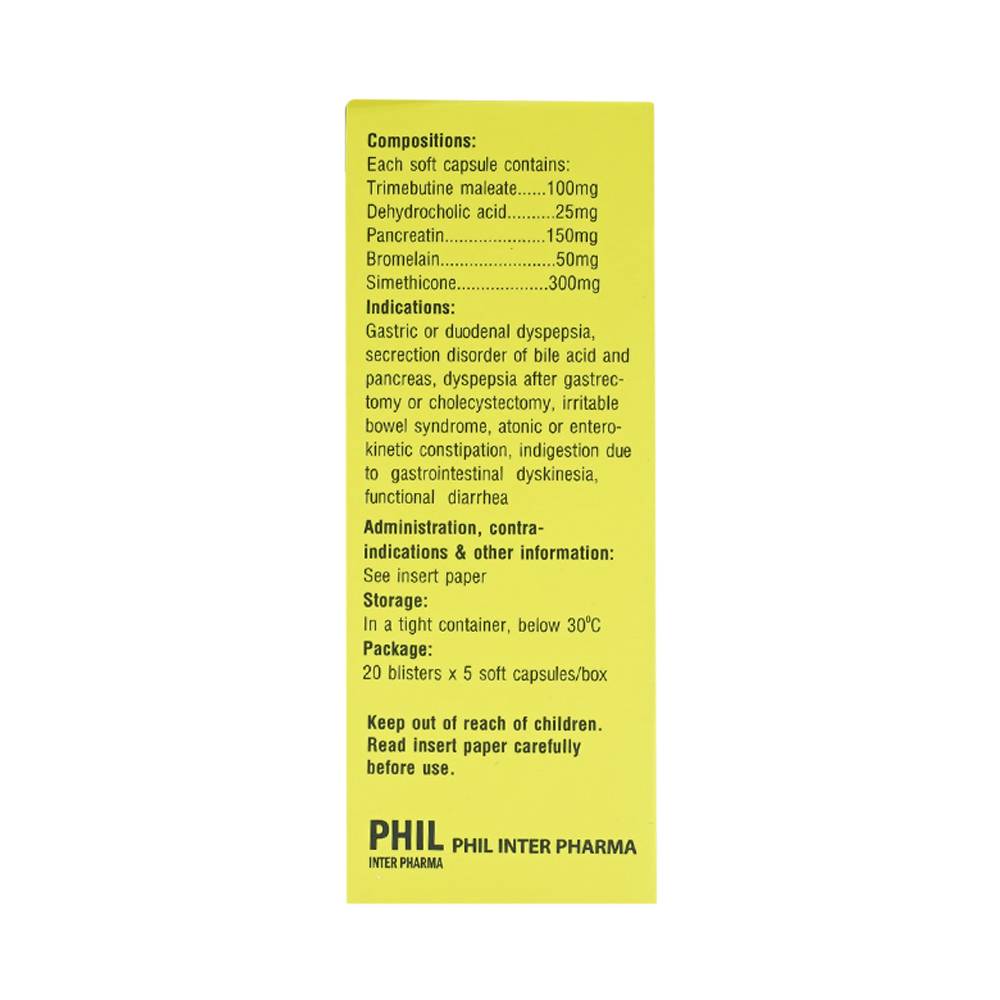 Thuốc Banitase Phil Inter điều trị khó tiêu đầy hơi (20 vỉ x 5 viên)